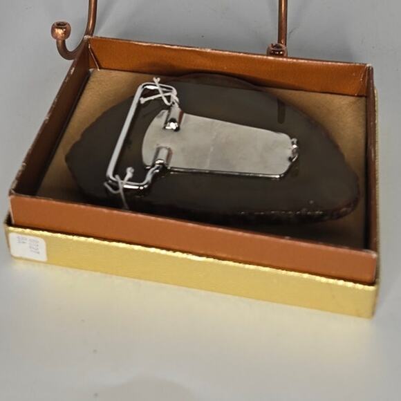 Agate Slice Belt Buckle Eterna-Klad Wheeler Lemmon SD 3 x 4 NIB w/paperwork - Picture 7 of 11